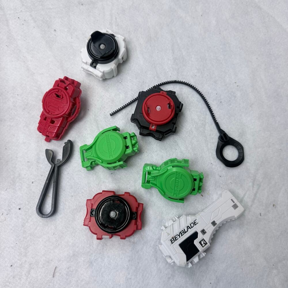 Lot of Beyblade Burst Launcher Componenets Accessories Red Green White Black